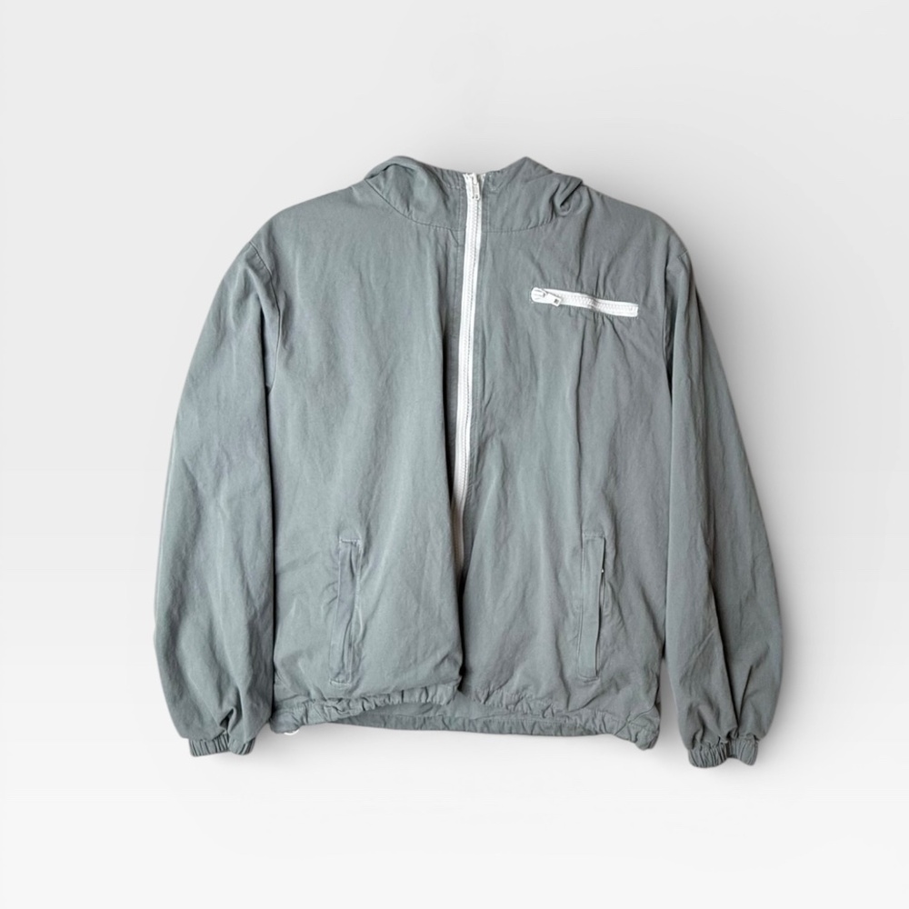 Brandy Melville John Galt Size OS Light Green Zip‎ Up hooded Jacket (G)